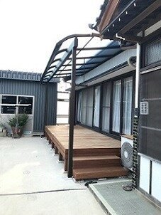 YKK・テラス屋根ソラリア・ｳｯﾄﾞﾃﾞｯｷ