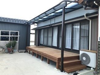 YKK・テラス屋根・ｿﾗﾘｱ・ｳｯﾄﾞﾃﾞｯｷ